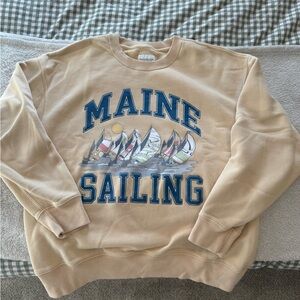 Abercrombie & Fitch Beige Maine Sailing Sweatshirt